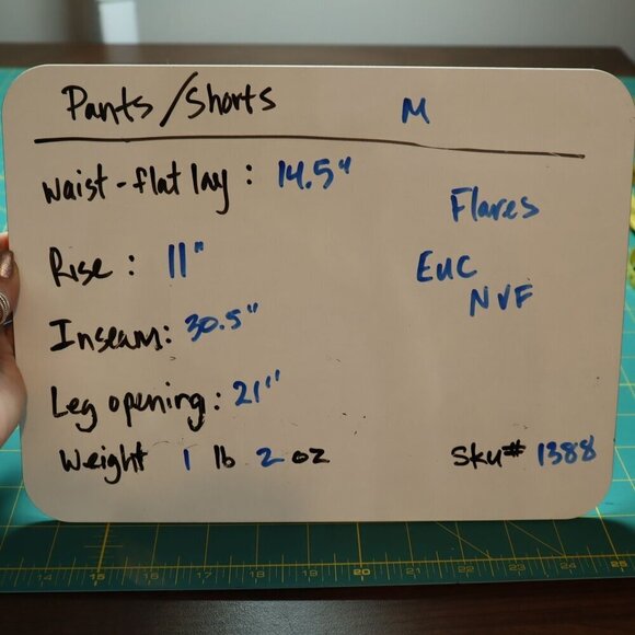 Bagatelle Green Corduroy Flare Pants Womens M Retro Hippie Boho 70's Bohemian - Picture 6 of 9